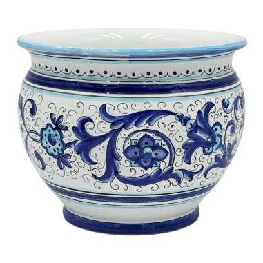 Cachepot Ricco Deruta Blu  ceramica di deruta
