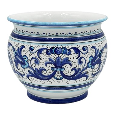 Cachepot Ricco Deruta Blu  ceramica di deruta