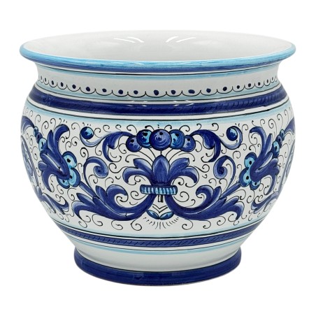 Cachepot Ricco Deruta Blu  ceramica di deruta