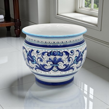 Cachepot Ricco Deruta Blu  ceramica di deruta