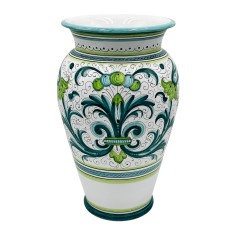 Ricco Deruta Green smooth umbrella stand 20" 2