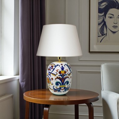 Lampe de 80cm de haut Ricco Deruta Céramique artisanale italienne originale de Deruta