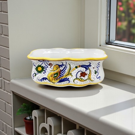 Giardiniera 40x20cm Raffaellesco  ceramica di deruta