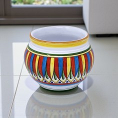 Cache-pot Scacco Matto Céramique artisanale italienne originale de Deruta