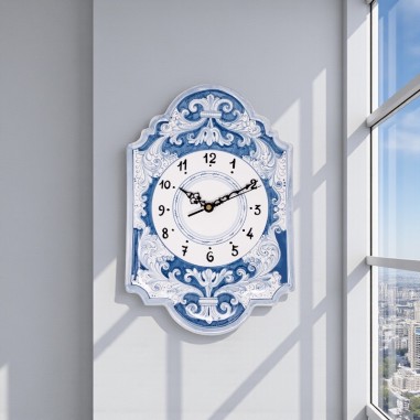 Horloge murale 36x24cm Vittoria Céramique artisanale italienne originale de Deruta