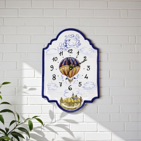 Wall clock 15" Balloon Handcrafted Deruta Pottery