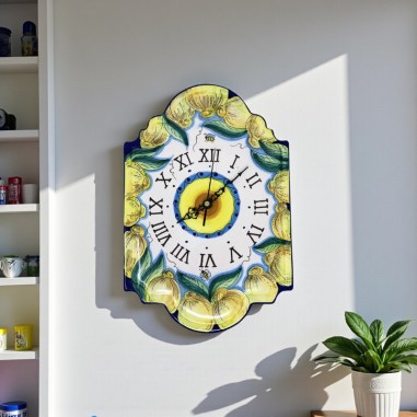 Wall clock 15" Amalfi Handcrafted Deruta Pottery