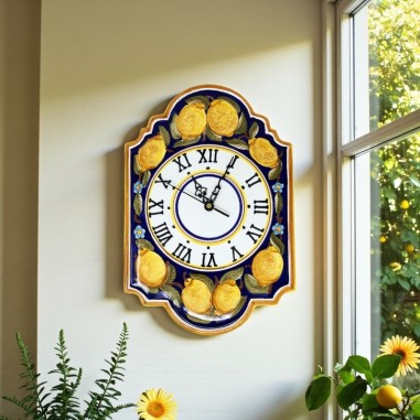 Wall clock 15" Positano Blu