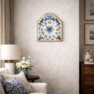 Horloge murale 30x24cm Ricco Deruta
