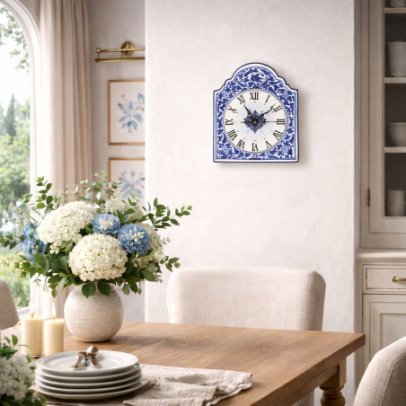 Wall clock 12" Arabesco Blu