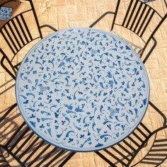 Full Arabesque Lava Stone Table 2