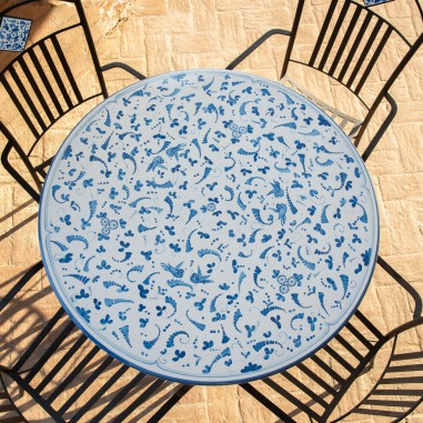 Table en pierre de lave Arabesco Complet