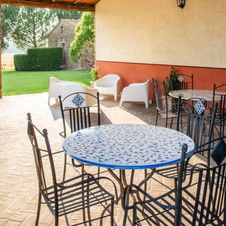 Table en pierre de lave Arabesco Complet