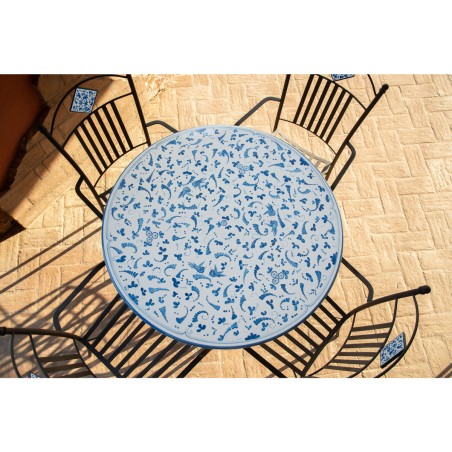 Table en pierre de lave Arabesco Complet