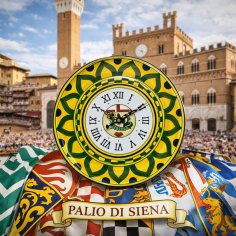 Carreau Palio di Siena - Bruco Céramique artisanale italienne originale de Deruta
