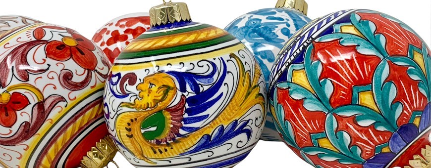 6 Dec Italian Ceramic Christmas Ornament Fratelli Mari